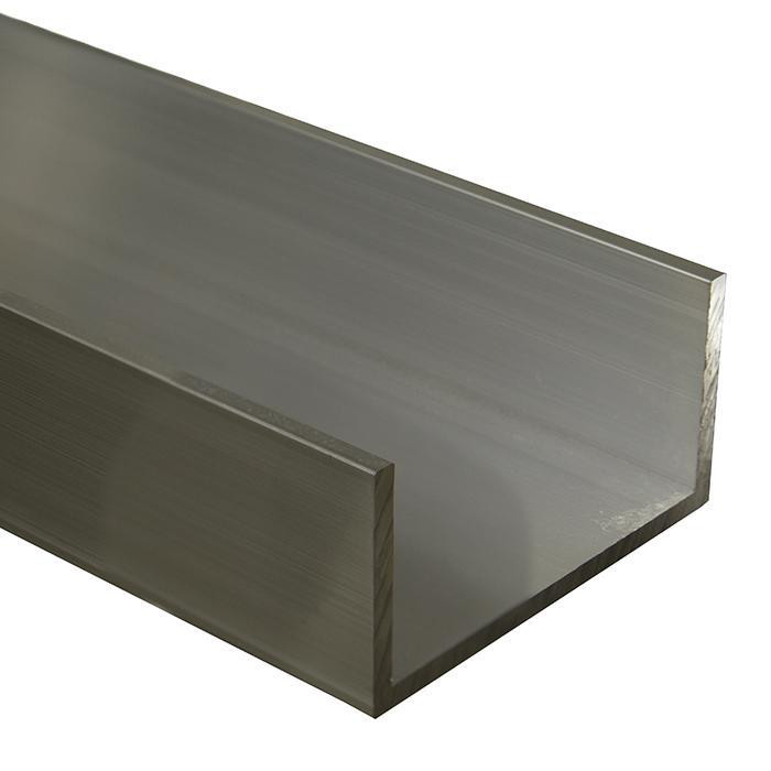 Aluminium U-profil uligesidet 6060/6063 50x90x50x3 mm 6 meter