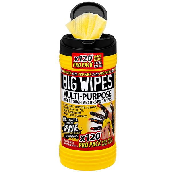 Big wipes ekstra stærke anti-bakterielle renseservietter 120 stk